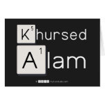 Khursed
 Alam  Greeting/note cards