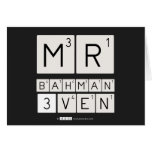 MR
 BAHMAN
 3VEN  Greeting/note cards