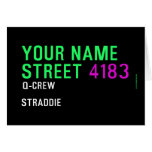 Your Name Street  Greeting/note cards