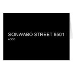 SONWABO STREET  Greeting/note cards