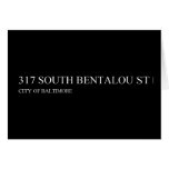 317 south bentalou st    Greeting/note cards