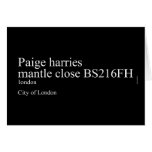Paige harries mantle close  Greeting/note cards