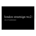 london streetsign  Greeting/note cards