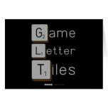 Game
 Letter
 Tiles  Greeting/note cards