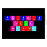 Periodic
 Table
 Writer  Greeting/note cards