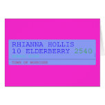 Rhianna hollis 10 elderberry  Greeting/note cards