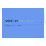 one piece  Greeting/note cards