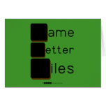 Game
 Letter
 Tiles  Greeting/note cards