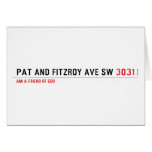 Pat and fitzroy Ave sw  Greeting/note cards
