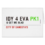 idy 4 eva  Greeting/note cards