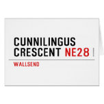 Cunnilingus  crescent  Greeting/note cards