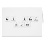 AP chem
 rules  Greeting/note cards