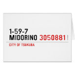 1-59-7  MIDORINO  Greeting/note cards