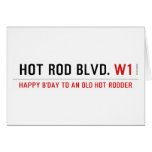 Hot Rod Blvd.  Greeting/note cards