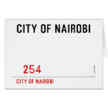 city of nairobi       Greeting/note cards