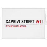 caprivi street  Greeting/note cards