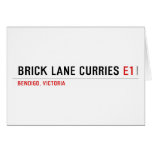 brick lane curries  Greeting/note cards