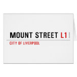 Mount Street  Greeting/note cards