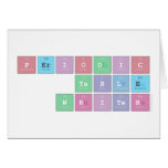Periodic
 Table
 Writer  Greeting/note cards