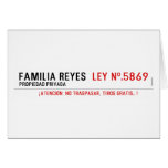 Familia reyes   Greeting/note cards