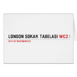 LONDON SOKAK TABELASI  Greeting/note cards