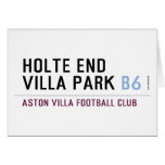 HOLTE END VILLA PARK  Greeting/note cards