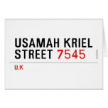 usamah kriel street  Greeting/note cards