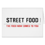 Street food  Greeting/note cards