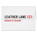 Leather Lane  Greeting/note cards