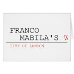 franco    mabila's  Greeting/note cards