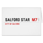 Salford star   Greeting/note cards