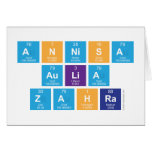 Annisa 
 Aulia
  zahra  Greeting/note cards