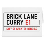 Brick Lane Curry  Greeting/note cards