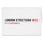 london streetsign  Greeting/note cards