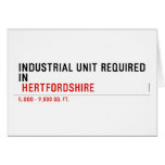 Industrial unit required  in   Greeting/note cards