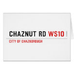 Chaznut rd  Greeting/note cards