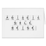 Periodic
 Table
 Writer  Greeting/note cards