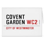 COVENT  GARDEN  Greeting/note cards