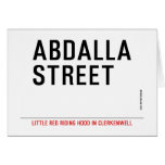 Abdalla  street   Greeting/note cards