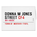 Donna M Jones STREET  Greeting/note cards