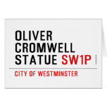 oliver cromwell statue  Greeting/note cards