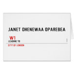 JANET OHENEWAA OPAREBEA     Greeting/note cards