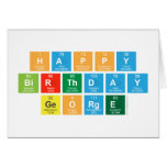 Happy
 Birthday
 George  Greeting/note cards
