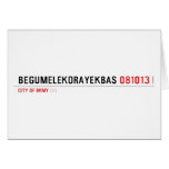 BEGUMELEKORAYEKBAS  Greeting/note cards