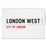 LONDON WEST   Greeting/note cards