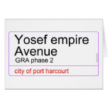 Yosef empire  Avenue   Greeting/note cards
