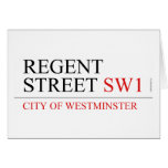 REGENT STREET  Greeting/note cards