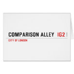 Comparison alley   Greeting/note cards