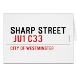 SHARP STREET   Greeting/note cards