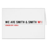 We are Smith & Smith  Greeting/note cards
